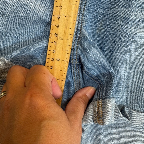 H&M LOGG Jean Shorts Womens Size 32 Blue Denim Shortie Shorts Summer - Picture 6 of 8